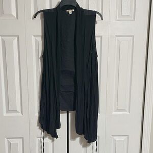 Coldwater cotton blend quilted back & knit sleeveless cardigan size 1X